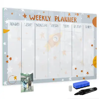 Ugeplanner magnetisk tavle til tegning