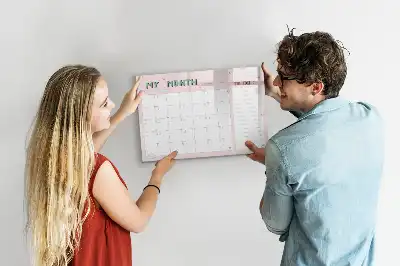 Magnetisk månedsplanner til børn med skrivetavle