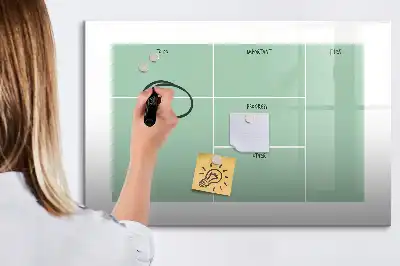 Tavle til at tegne magnetisk Skrivebordsorganizer