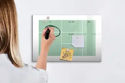 Tavle til at tegne magnetisk Skrivebordsorganizer