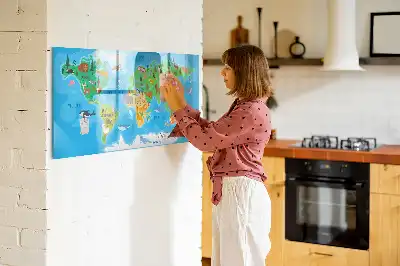 Magnetisk skrivetavle med tegnet kort