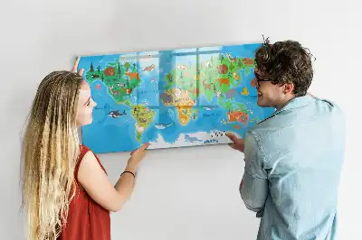Magnetisk skrivetavle med tegnet kort