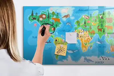 Magnetisk skrivetavle med tegnet kort