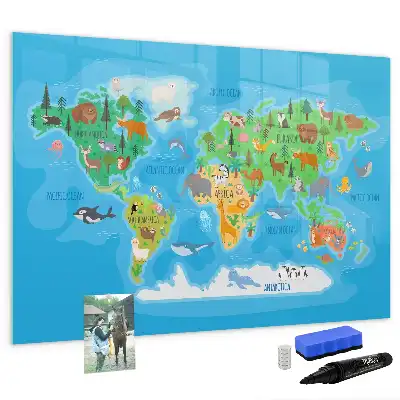 Magnetisk skrivetavle med tegnet kort