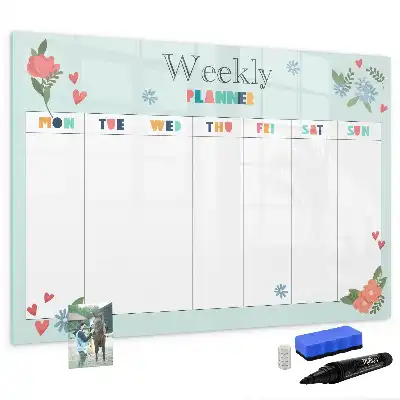 Tavle til at tegne magnetisk Ugeplanner