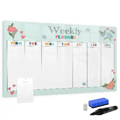 Tavle til at tegne magnetisk Ugeplanner