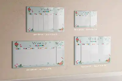Tavle til at tegne magnetisk Ugeplanner