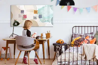 Magnetisk tegnetavle med motiv af akvarelstænk