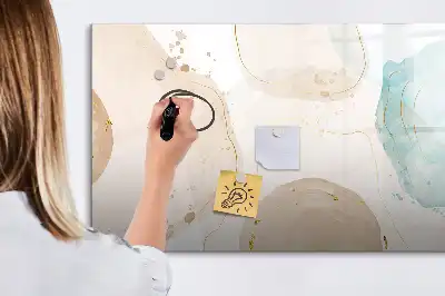 Magnetisk tegnetavle med motiv af akvarelstænk