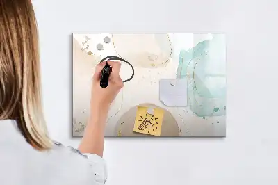 Magnetisk tegnetavle med motiv af akvarelstænk
