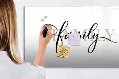 Magnetisk skrivetavle til familien