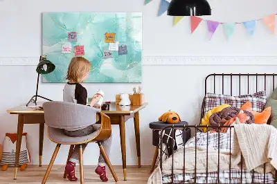 Magnetisk skrivetavle med marmorabstrakt motiv