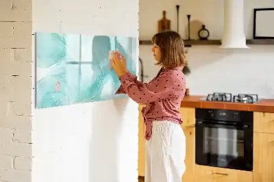 Magnetisk skrivetavle med marmorabstrakt motiv