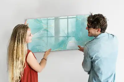 Magnetisk skrivetavle med marmorabstrakt motiv