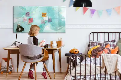 Magnetisk skrivetavle med marmorabstrakt motiv