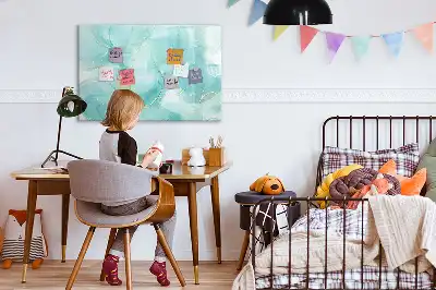Magnetisk skrivetavle med marmorabstrakt motiv