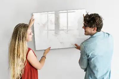 Magnetisk skrivetavle i elegant marmordesign