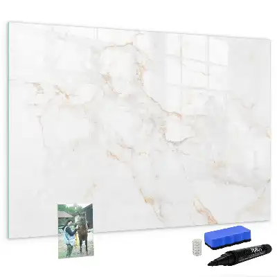Magnetisk skrivetavle i elegant marmordesign