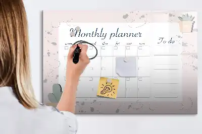 Magnetisk skrivetavle Månedens planner