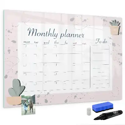 Magnetisk skrivetavle Månedens planner