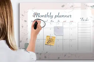 Magnetisk skrivetavle Månedens planner