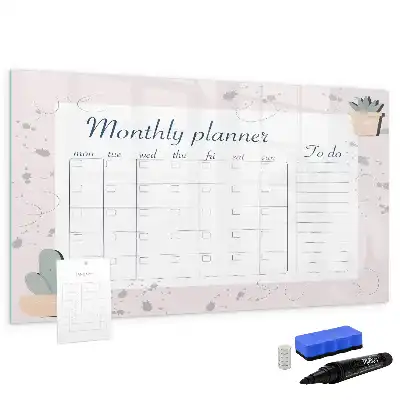 Magnetisk skrivetavle Månedens planner