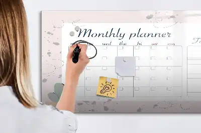 Magnetisk skrivetavle Månedens planner