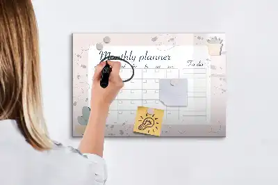 Magnetisk skrivetavle Månedens planner