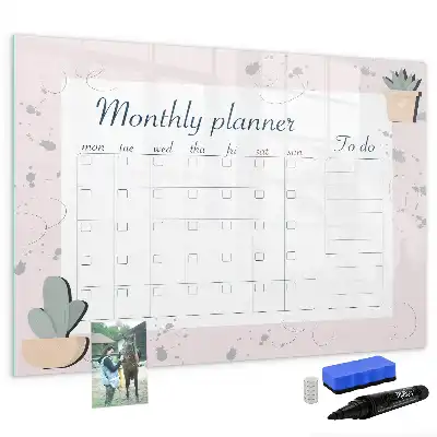 Magnetisk skrivetavle Månedens planner