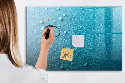 Magnetisk tegnetavle med motiv af vanddråber