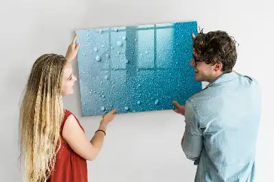 Magnetisk tegnetavle med motiv af vanddråber