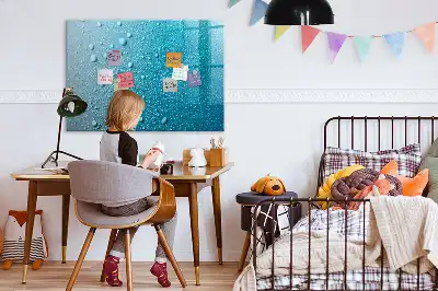 Magnetisk tegnetavle med motiv af vanddråber