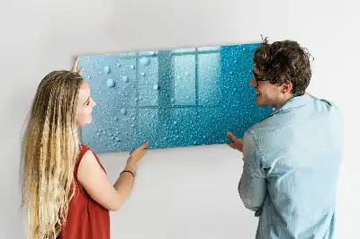 Magnetisk tegnetavle med motiv af vanddråber