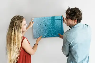 Magnetisk tegnetavle med motiv af vanddråber
