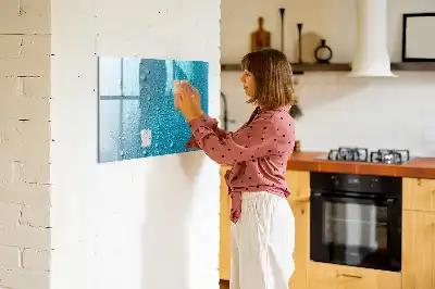 Magnetisk tegnetavle med motiv af vanddråber