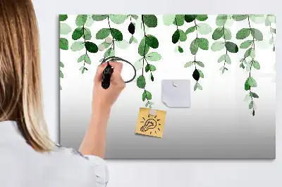Magnetisk skrivetavle med planteblade