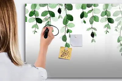 Magnetisk skrivetavle med planteblade