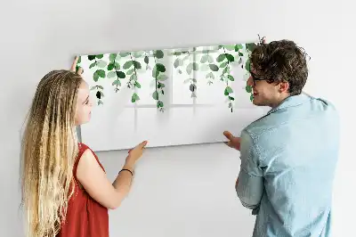 Magnetisk skrivetavle med planteblade
