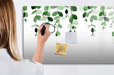Magnetisk skrivetavle med planteblade