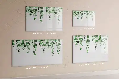 Magnetisk skrivetavle med planteblade