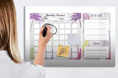 Magnetisk månedsplanner tavle til tegning