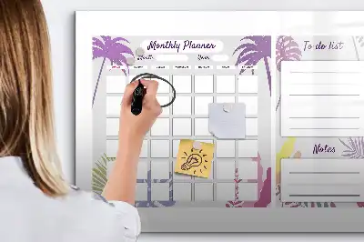 Magnetisk månedsplanner tavle til tegning