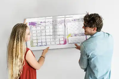 Magnetisk månedsplanner tavle til tegning