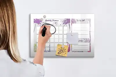 Magnetisk månedsplanner tavle til tegning
