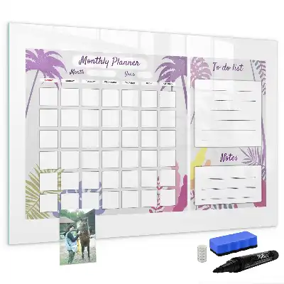 Magnetisk månedsplanner tavle til tegning