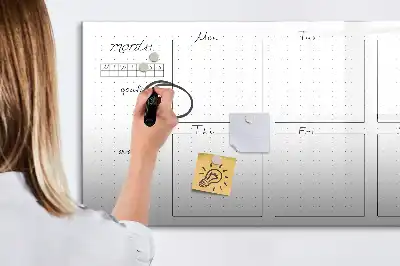 Magnetisk skrivetavle med ugeskema
