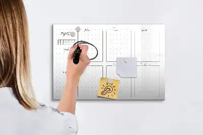 Magnetisk skrivetavle med ugeskema