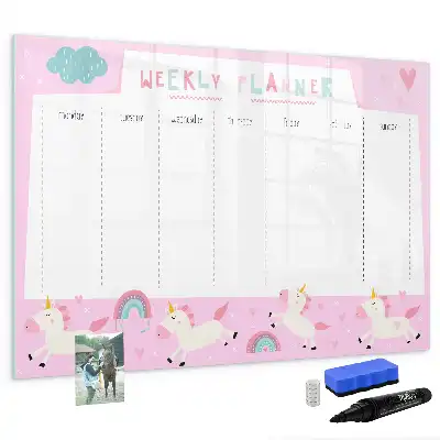 Magnetisk tegnetavle ugeplanner til børn