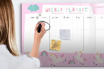 Magnetisk tegnetavle ugeplanner til børn