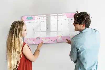 Magnetisk tegnetavle ugeplanner til børn